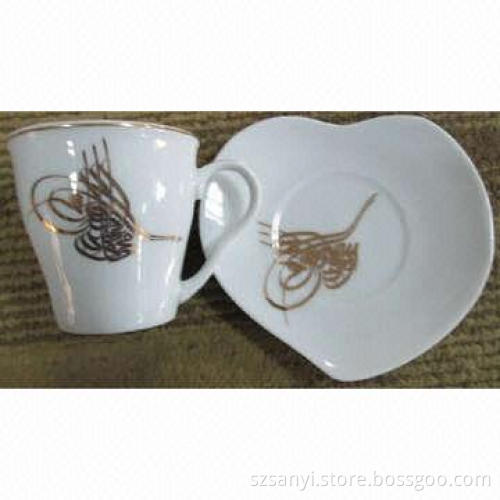 12pcs Super White Cup and Saucer Set